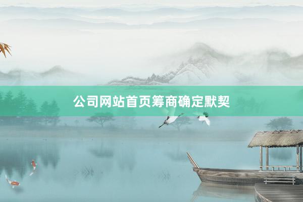 公司网站首页筹商确定默契