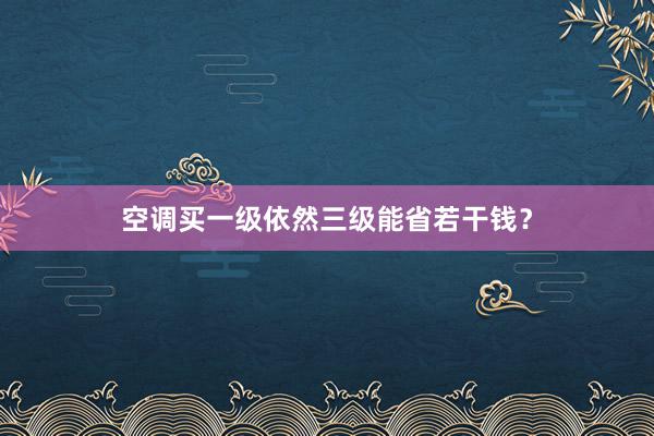 空调买一级依然三级能省若干钱？
